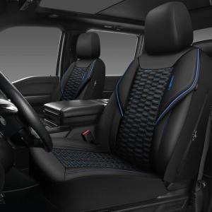 imageCAR PASS 3D Foam Mesh Leather Car Seat Covers Front Seats Air Cool Mesh Front Seat Covers for Car Universal Fit for SUV Truck Sedan Automotive Armrest Airbag CompatibleBlack and RedBlack and Blue