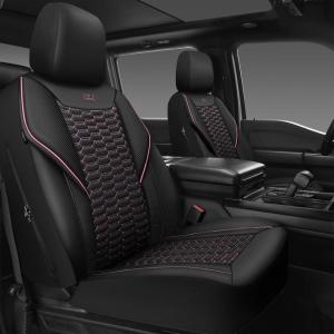 imageCAR PASS 3D Foam Mesh Leather Car Seat Covers Front Seats Air Cool Mesh Front Seat Covers for Car Universal Fit for SUV Truck Sedan Automotive Armrest Airbag CompatibleBlack and RedBlack and Pink Mesh