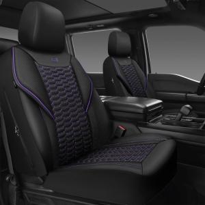 imageCAR PASS 3D Foam Mesh Leather Car Seat Covers Front Seats Air Cool Mesh Front Seat Covers for Car Universal Fit for SUV Truck Sedan Automotive Armrest Airbag CompatibleBlack and RedBlack and Purple Mesh