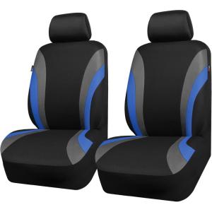 imageCAR PASS Line Rider Sporty Front Seat CoversGray Car Seat Covers Two Front Seats Only Airbag CompatibleUniversal Fit SedansCarsVansSUVTruckBlack and GrayBlack and Blue