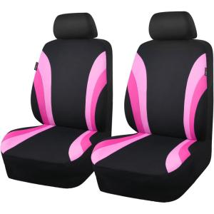 imageCAR PASS Line Rider Sporty Front Seat CoversGray Car Seat Covers Two Front Seats Only Airbag CompatibleUniversal Fit SedansCarsVansSUVTruckBlack and GrayBlack and Pink