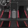 imageCAR PASS Bling Diamond Leather Steering Wheel Cover 145in15in Floor Mats Shining Rhinestone Carpet Sparkly Glitter Crystal AntiSlip Pad Fit Automotive SUV Pickup Truck Girl Women 5pcs Black SliverBlack Red