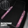 imageCAR PASS Bling Diamond Leather Steering Wheel Cover 145in15in Floor Mats Shining Rhinestone Carpet Sparkly Glitter Crystal AntiSlip Pad Fit Automotive SUV Pickup Truck Girl Women 5pcs Black SliverBlack Pink