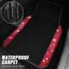 imageCAR PASS Bling Diamond Leather Steering Wheel Cover 145in15in Floor Mats Shining Rhinestone Carpet Sparkly Glitter Crystal AntiSlip Pad Fit Automotive SUV Pickup Truck Girl Women 5pcs Black SliverBlack Red