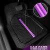 imageCAR PASS Heavy Rubber Car Floor Mats Deep Waterproof Car Mats All Weather Universal Trimto Fit Automotive Floor Mats for Car SUV Truck Van Durable Floor Liners Solid Blackblack purple