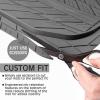 imageCAR PASS Heavy Rubber Car Floor Mats Deep Waterproof Car Mats All Weather Universal Trimto Fit Automotive Floor Mats for Car SUV Truck Van Durable Floor Liners Solid BlackAll Gray