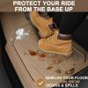 imageCAR PASS Heavy Rubber Car Floor Mats Deep Waterproof Car Mats All Weather Universal Trimto Fit Automotive Floor Mats for Car SUV Truck Van Durable Floor Liners Solid BlackAll Beige