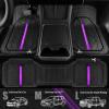 imageCAR PASS Heavy Rubber Car Floor Mats Deep Waterproof Car Mats All Weather Universal Trimto Fit Automotive Floor Mats for Car SUV Truck Van Durable Floor Liners Solid Blackblack purple