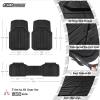 imageCAR PASS Heavy Rubber Car Floor Mats Deep Waterproof Car Mats All Weather Universal Trimto Fit Automotive Floor Mats for Car SUV Truck Van Durable Floor Liners Solid Blackall black