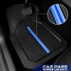 imageCAR PASS Heavy Rubber Car Floor Mats Deep Waterproof Car Mats All Weather Universal Trimto Fit Automotive Floor Mats for Car SUV Truck Van Durable Floor Liners Solid Blackblack blue