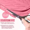 imageCAR PASS Heavy Rubber Car Floor Mats Deep Waterproof Car Mats All Weather Universal Trimto Fit Automotive Floor Mats for Car SUV Truck Van Durable Floor Liners Solid BlackAll Pink