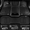 imageCAR PASS Heavy Rubber Car Floor Mats Deep Waterproof Car Mats All Weather Universal Trimto Fit Automotive Floor Mats for Car SUV Truck Van Durable Floor Liners Solid Blackall black