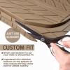 imageCAR PASS Heavy Rubber Car Floor Mats Deep Waterproof Car Mats All Weather Universal Trimto Fit Automotive Floor Mats for Car SUV Truck Van Durable Floor Liners Solid BlackAll Beige