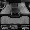 imageCAR PASS Heavy Rubber Car Floor Mats Deep Waterproof Car Mats All Weather Universal Trimto Fit Automotive Floor Mats for Car SUV Truck Van Durable Floor Liners Solid BlackAll Gray