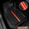 imageCAR PASS Heavy Rubber Car Floor Mats Deep Waterproof Car Mats All Weather Universal Trimto Fit Automotive Floor Mats for Car SUV Truck Van Durable Floor Liners Solid Blackblack red
