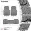 imageCAR PASS Heavy Rubber Car Floor Mats Deep Waterproof Car Mats All Weather Universal Trimto Fit Automotive Floor Mats for Car SUV Truck Van Durable Floor Liners Solid BlackAll Gray