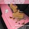 imageCAR PASS Heavy Rubber Car Floor Mats Deep Waterproof Car Mats All Weather Universal Trimto Fit Automotive Floor Mats for Car SUV Truck Van Durable Floor Liners Solid BlackAll Pink