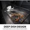 imageCAR PASS Heavy Rubber Car Floor Mats Deep Waterproof Car Mats All Weather Universal Trimto Fit Automotive Floor Mats for Car SUV Truck Van Durable Floor Liners Solid Blackall black