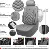 imageCAR PASS 3D Foam Faux Leather Car Seat Covers Front SeatsWaterproof Leather Front Seat Cover for CarUniversal Fit AntiSlip for SUV Truck Sedan AutomotiveArmrest Airbag CompatibleBlack and RedAll Gray