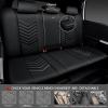 imageCAR PASS 3D Foam Faux Leather Car Seat Covers Front SeatsWaterproof Leather Front Seat Cover for CarUniversal Fit AntiSlip for SUV Truck Sedan AutomotiveArmrest Airbag CompatibleBlack and RedPure Black