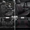 imageCAR PASS 3D Foam Faux Leather Car Seat Covers Front SeatsWaterproof Leather Front Seat Cover for CarUniversal Fit AntiSlip for SUV Truck Sedan AutomotiveArmrest Airbag CompatibleBlack and RedBlack Red Leather