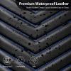 imageCAR PASS 3D Foam Faux Leather Car Seat Covers Front SeatsWaterproof Leather Front Seat Cover for CarUniversal Fit AntiSlip for SUV Truck Sedan AutomotiveArmrest Airbag CompatibleBlack and RedBlack and Blue