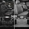 imageCAR PASS 3D Foam Faux Leather Car Seat Covers Front SeatsWaterproof Leather Front Seat Cover for CarUniversal Fit AntiSlip for SUV Truck Sedan AutomotiveArmrest Airbag CompatibleBlack and RedAll Gray