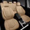 imageCAR PASS 3D Foam Faux Leather Car Seat Covers Front SeatsWaterproof Leather Front Seat Cover for CarUniversal Fit AntiSlip for SUV Truck Sedan AutomotiveArmrest Airbag CompatibleBlack and RedAll Beige