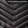 imageCAR PASS 3D Foam Faux Leather Car Seat Covers Front SeatsWaterproof Leather Front Seat Cover for CarUniversal Fit AntiSlip for SUV Truck Sedan AutomotiveArmrest Airbag CompatibleBlack and RedBlack and Red