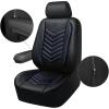 imageCAR PASS 3D Foam Faux Leather Car Seat Covers Front SeatsWaterproof Leather Front Seat Cover for CarUniversal Fit AntiSlip for SUV Truck Sedan AutomotiveArmrest Airbag CompatibleBlack and RedBlack and Blue