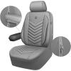 imageCAR PASS 3D Foam Faux Leather Car Seat Covers Front SeatsWaterproof Leather Front Seat Cover for CarUniversal Fit AntiSlip for SUV Truck Sedan AutomotiveArmrest Airbag CompatibleBlack and RedAll Gray