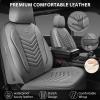 imageCAR PASS 3D Foam Faux Leather Car Seat Covers Front SeatsWaterproof Leather Front Seat Cover for CarUniversal Fit AntiSlip for SUV Truck Sedan AutomotiveArmrest Airbag CompatibleBlack and RedAll Gray
