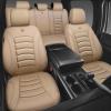 imageCAR PASS 3D Foam PU Leather Car Seat Covers Universal Seat Covers Front 2 for Trucks SUV Sedan Automotive Seat Covers Armrest Airbag Compatible Waterproof Comfortable Faux Nappa Leather Black Redbeige