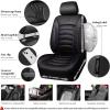 imageCAR PASS 3D Foam PU Leather Car Seat Covers Universal Seat Covers Front 2 for Trucks SUV Sedan Automotive Seat Covers Armrest Airbag Compatible Waterproof Comfortable Faux Nappa Leather Black Redblack purple
