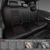 imageCAR PASS 3D Foam PU Leather Car Seat Covers Universal Seat Covers Front 2 for Trucks SUV Sedan Automotive Seat Covers Armrest Airbag Compatible Waterproof Comfortable Faux Nappa Leather Black Redblack and red
