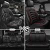 imageCAR PASS 3D Foam PU Leather Car Seat Covers Universal Seat Covers Front 2 for Trucks SUV Sedan Automotive Seat Covers Armrest Airbag Compatible Waterproof Comfortable Faux Nappa Leather Black Redblack and red