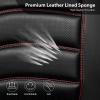 imageCAR PASS 3D Foam PU Leather Car Seat Covers Universal Seat Covers Front 2 for Trucks SUV Sedan Automotive Seat Covers Armrest Airbag Compatible Waterproof Comfortable Faux Nappa Leather Black Redblack and red front