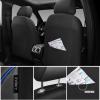 imageCAR PASS 3D Foam PU Leather Car Seat Covers Universal Seat Covers Front 2 for Trucks SUV Sedan Automotive Seat Covers Armrest Airbag Compatible Waterproof Comfortable Faux Nappa Leather Black Redblack blue mesh