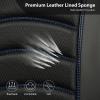 imageCAR PASS 3D Foam PU Leather Car Seat Covers Universal Seat Covers Front 2 for Trucks SUV Sedan Automotive Seat Covers Armrest Airbag Compatible Waterproof Comfortable Faux Nappa Leather Black Redblack blue mesh