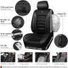 imageCAR PASS 3D Foam PU Leather Car Seat Covers Universal Seat Covers Front 2 for Trucks SUV Sedan Automotive Seat Covers Armrest Airbag Compatible Waterproof Comfortable Faux Nappa Leather Black RedBlack Gray Mesh