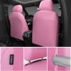 imageCAR PASS 3D Foam PU Leather Car Seat Covers Universal Seat Covers Front 2 for Trucks SUV Sedan Automotive Seat Covers Armrest Airbag Compatible Waterproof Comfortable Faux Nappa Leather Black Redall pink