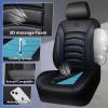 imageCAR PASS 3D Foam PU Leather Car Seat Covers Universal Seat Covers Front 2 for Trucks SUV Sedan Automotive Seat Covers Armrest Airbag Compatible Waterproof Comfortable Faux Nappa Leather Black Redblack blue