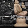 imageCAR PASS 3D Foam PU Leather Car Seat Covers Universal Seat Covers Front 2 for Trucks SUV Sedan Automotive Seat Covers Armrest Airbag Compatible Waterproof Comfortable Faux Nappa Leather Black Redbeige