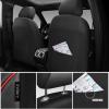 imageCAR PASS 3D Foam PU Leather Car Seat Covers Universal Seat Covers Front 2 for Trucks SUV Sedan Automotive Seat Covers Armrest Airbag Compatible Waterproof Comfortable Faux Nappa Leather Black Redblack red mesh