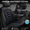imageCAR PASS 3D Foam PU Leather Car Seat Covers Universal Seat Covers Front 2 for Trucks SUV Sedan Automotive Seat Covers Armrest Airbag Compatible Waterproof Comfortable Faux Nappa Leather Black Redblack blue