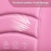 imageCAR PASS 3D Foam PU Leather Car Seat Covers Universal Seat Covers Front 2 for Trucks SUV Sedan Automotive Seat Covers Armrest Airbag Compatible Waterproof Comfortable Faux Nappa Leather Black Redall pink
