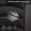 imageCAR PASS 3D Foam PU Leather Car Seat Covers Universal Seat Covers Front 2 for Trucks SUV Sedan Automotive Seat Covers Armrest Airbag Compatible Waterproof Comfortable Faux Nappa Leather Black Redblack red mesh