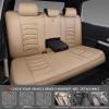 imageCAR PASS 3D Foam PU Leather Car Seat Covers Universal Seat Covers Front 2 for Trucks SUV Sedan Automotive Seat Covers Armrest Airbag Compatible Waterproof Comfortable Faux Nappa Leather Black Redbeige