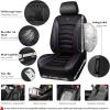 imageCAR PASS 3D Foam PU Leather Car Seat Covers Universal Seat Covers Front 2 for Trucks SUV Sedan Automotive Seat Covers Armrest Airbag Compatible Waterproof Comfortable Faux Nappa Leather Black Redblack purple mesh