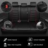 imageCAR PASS 3D Foam PU Leather Car Seat Covers Universal Seat Covers Front 2 for Trucks SUV Sedan Automotive Seat Covers Armrest Airbag Compatible Waterproof Comfortable Faux Nappa Leather Black Redblack and red